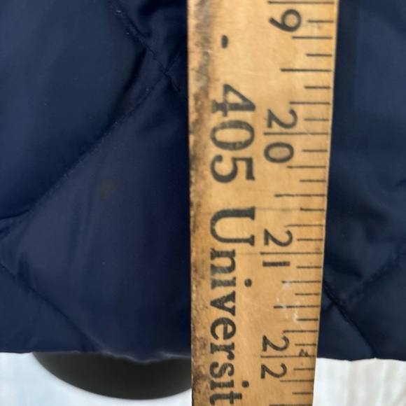 Lands End Quilted Down Puffer Vest Blue Women’s M 10-12 Snap Winter Walking - Picture 5 of 8